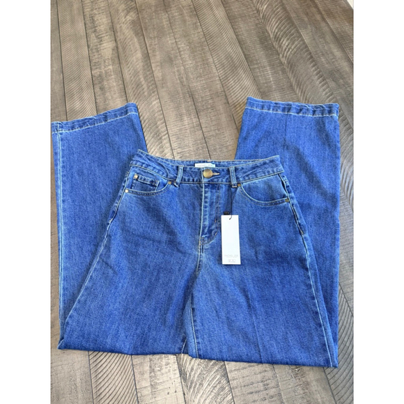 Rachel Zoe Women’s Wide Leg Jeans Size 4 Blue High Rise Denim Straight Leg - Picture 3 of 7